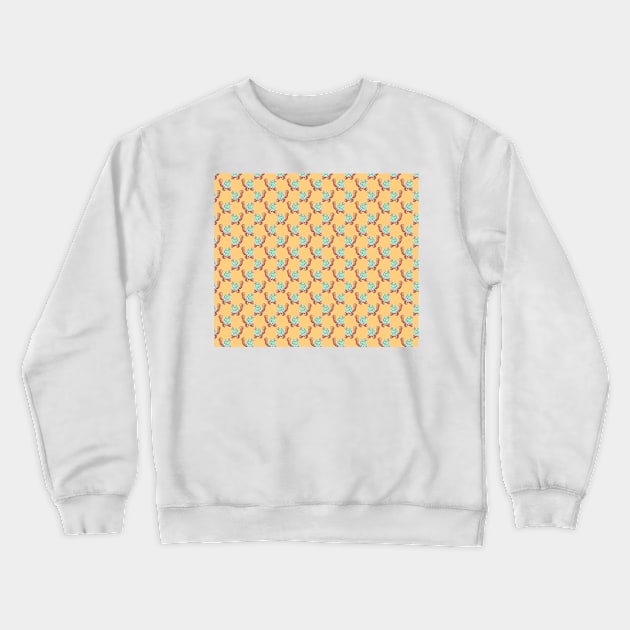 Flower Tortoise Pattern Crewneck Sweatshirt by saradaboru